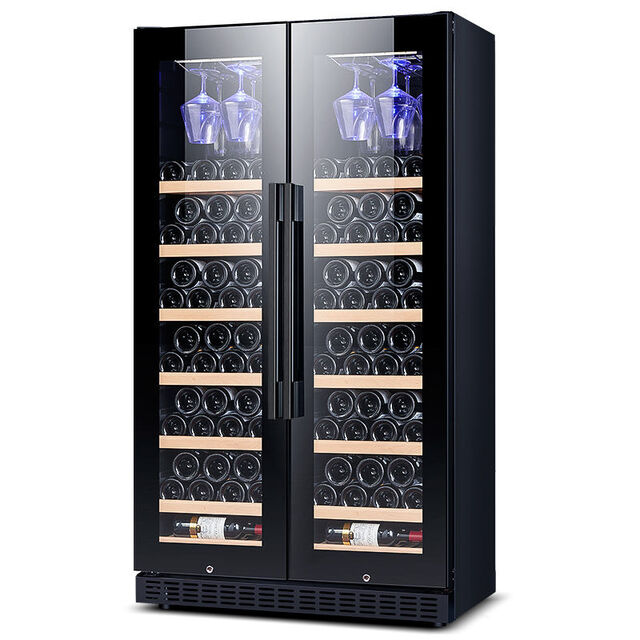 Großer freistehender Bar- und Weinkühlschrank aus Edelstahl, Zwei-Zonen-Weinkeller mit Holzregalen, für den Außenbereich, App-gesteuert, umweltfreundlich for sale at factory direct price