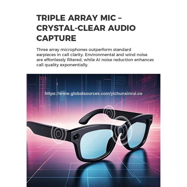 Lunettes de Soleil Intelligentes pour Musique, Traduction IA Lunettes de Soleil Intelligentes pour Musique, Traduction IA