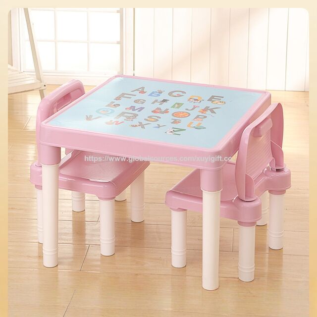 Ensemble de table et chaise ergonomiques en plastique pour enfants, vente en gros for sale at factory direct price