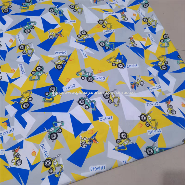 Taffetas de nylon, nouveau tissu T400 imprimé numériquement avec des dessins animés pour veste en duvet, avec des motifs à la mode for sale at factory direct price