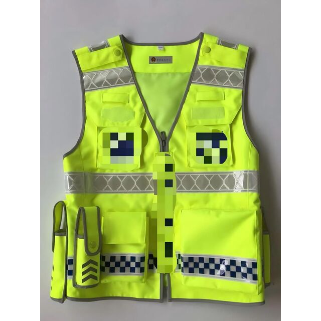 Professional Traffic Reflective Safety Vest Mesh ANSI Certified Class 2 Orange Adjustable Fit for Law Enforcement for sale at factory direct price