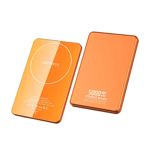 Batería Externa Magnética Delgado 5000mAh Carga Rápida Baterías Semi-sólidas Power Bank Inalámbrico