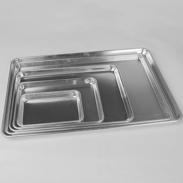 Molde para hornear de aleación de aluminio, 18x26, 13x18, 9x13 pulgadas, tipo americano, liso, para horno, pan, pastel for sale at factory direct price