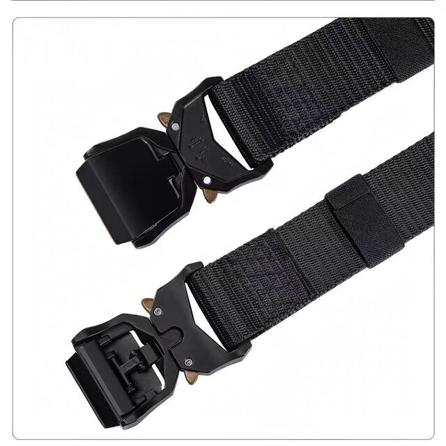 Heavy Duty Military Style Webbing Belt Cotton Canvas 120cm Adjustable for Outdoor Tactical Use Tactical Quick-Release Belt for sale at factory direct price