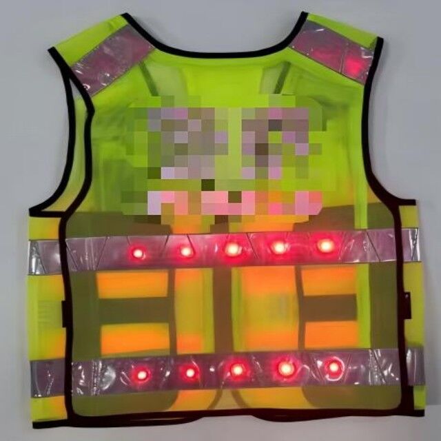 Professional Traffic Reflective Safety Vest Mesh ANSI Certified Class 2 Orange Adjustable Fit for Law Enforcement JA-07 for sale at factory direct price