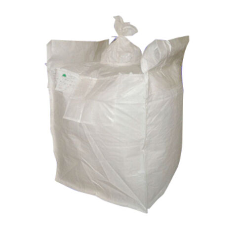 كيس جامبو بانل يو أبيض PP بقدرة تحمل قوية وحلقات رفع for sale at factory direct price