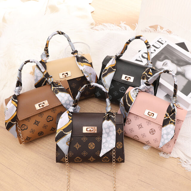 New Fashionable Ladies Handbag Fresh Crossbody Bag Printed Silk Scarf Shoulder Bag Single Shoulder Bag for sale at factory direct price