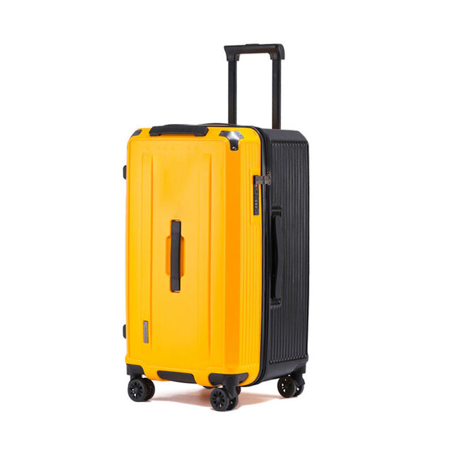 Wholesale Expandable Check-in Luggage, 360 Wheels Yellow Hard Case Suitcase for International Travel
