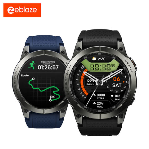 Zeblaze Stratos 3 Pro Smartwatch con GPS y Llamadas Bluetooth, Pantalla AMOLED Siempre Activa, Seguimiento de Rutas y Monitoreo de Fitness - Relojes Inteligentes Deportivos