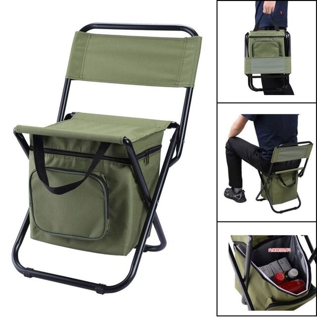 Cadeira dobrável portátil 3 em 1 para exterior, cadeira de camuflagem para camping, pesca e caixa térmica for sale at factory direct price