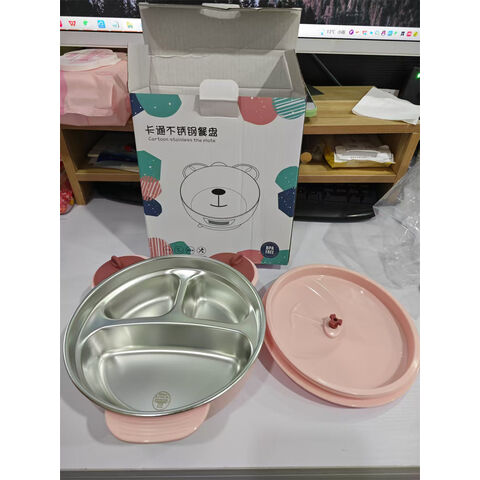 طبق عشاء للأطفال من الفولاذ المقاوم للصدأ بتصميم كرتوني for sale at factory direct price