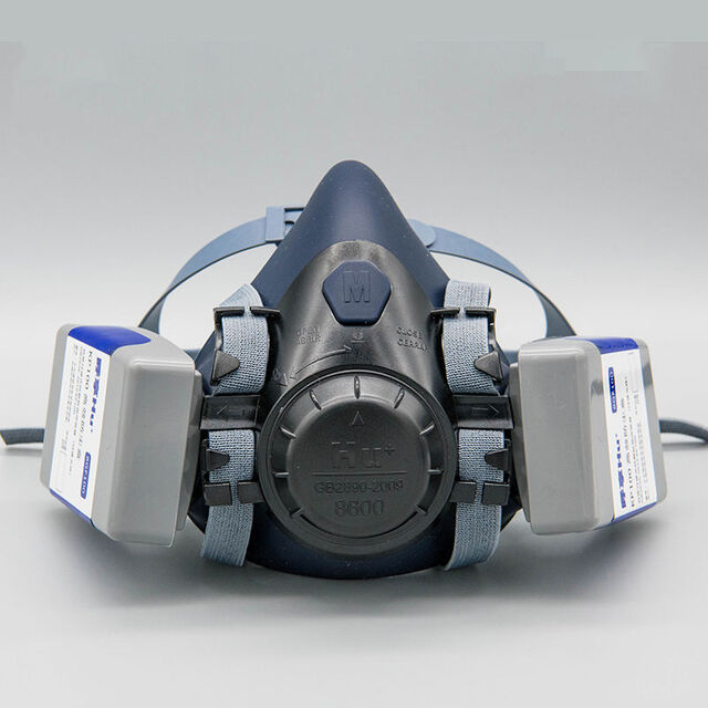 Masque Respirateur Demi-Visage en Silicone Réutilisable avec Cartouche Filtrante 3 Couches, Clip Nasal Réglable, Norme EN140:1998, Ajustement Confortable