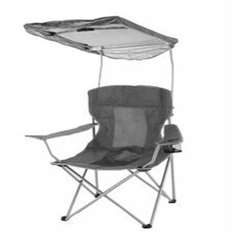 Chaise Pliante d'Extérieur avec Parasol et Auvent - Chaise Portable pour Camping et Plage en Gros