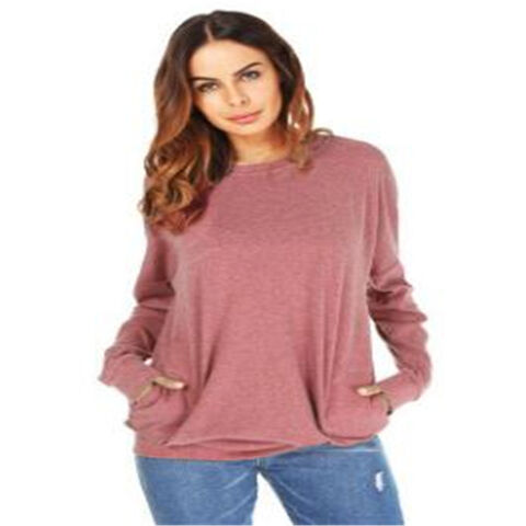 Damen-Pullover-Hoodies im Angebot - Damen-Rundhals-Sweatshirts im Großhandel for sale at factory direct price