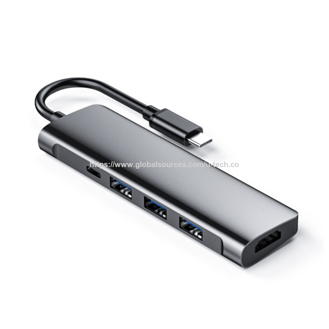 Hub Adaptador USB C PD 100W Portátil 5 en 1 con Precio de Fábrica, Puerto HDMI 4K, USB 3.0 de 5 Gbps, Divisor Convertidor Multi-Puerto para Portátil for sale at factory direct price