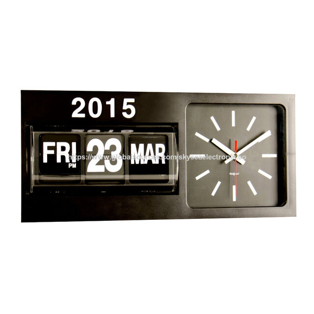 Reloj de Pared con Calendario Cuadrado Abatible al por Mayor #A00AF830 con Diseño Minimalista para Oficina, Hogar y Niños for sale at factory direct price