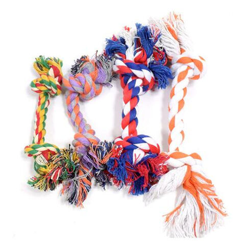 Mainan tali kunyah hewan peliharaan kustom, 4 ukuran, interaktif, murah, tali anjing katun for sale at factory direct price