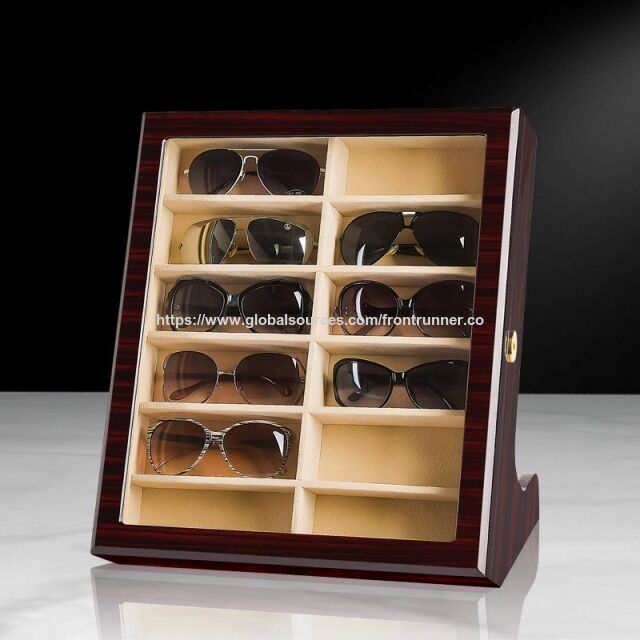 Fabricante de Cajas de Madera con BSCI - Caja de Madera de Alta Calidad para Almacenar Gafas, Caja para Gafas de Sol, Organizador de Gafas