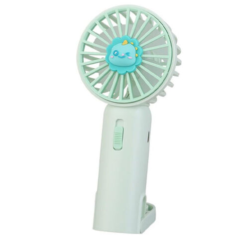 Niedlicher, kompakter, aufladbarer Handventilator im Cartoon-Stil, USB