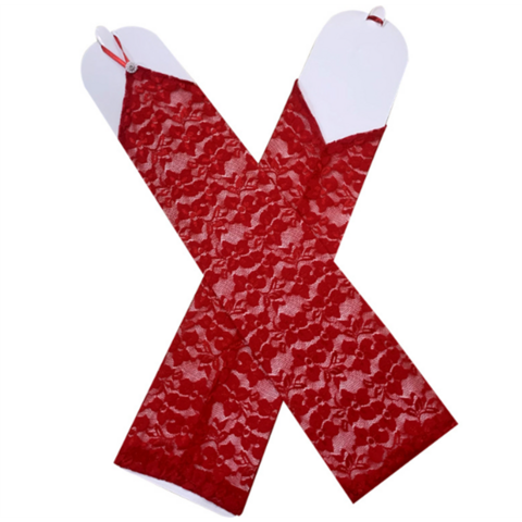 Guantes de lentejuelas para mujer, guantes de encaje para novia, venta de flores