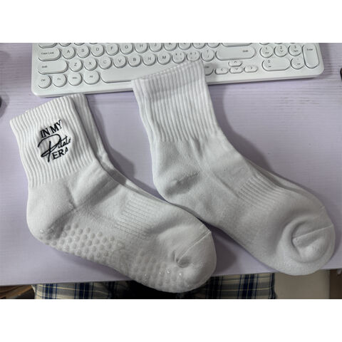Rutschfeste Sport-Pilates-Socken mit individuellem Sticklogo, bequeme Socken