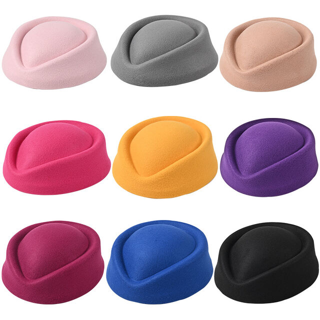 Béret Feutre Rayé pour Femme - Chapeau Formel Vintage pour Hôtel, Spectacles et Multi-Occasions