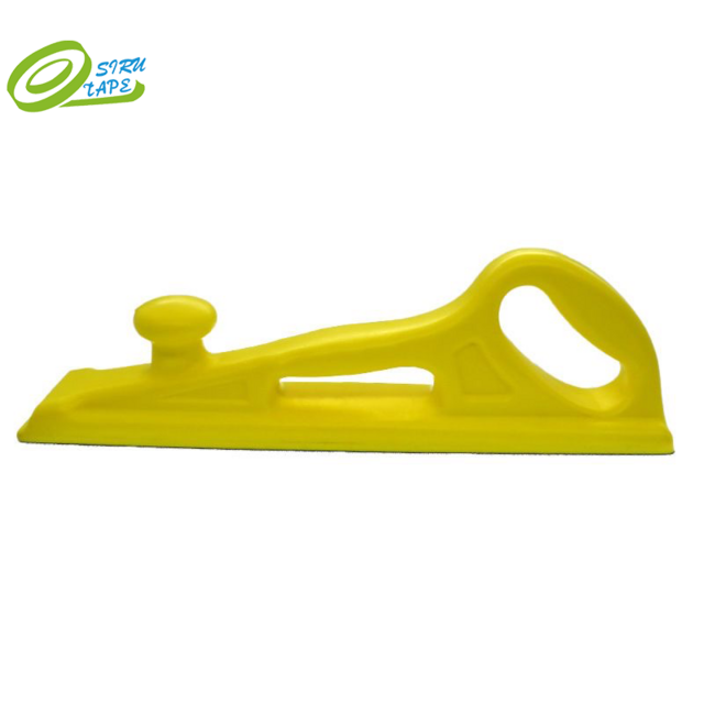 Bloc de ponçage manuel en mousse de polyuréthane à crochet et boucle jaunes pour l'automobile et le travail du bois
