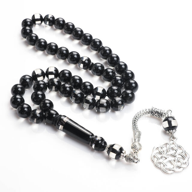Ábacos de oración personalizados (Tasbih), hechos de resina y aleación, tamaño 10mm, 45 cuentas, pulsera estilo árabe para comercio transfronterizo.