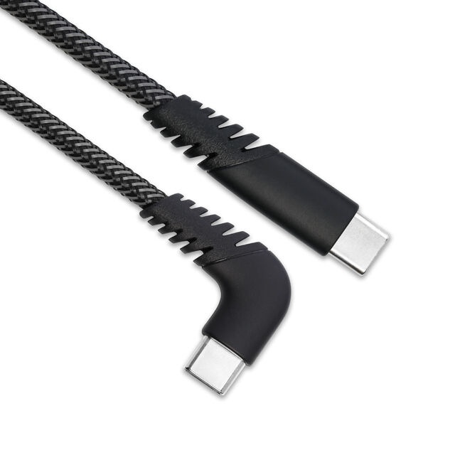 USB 2.0 Formteil & Nylongeflecht - L-Form Ladekabel (PD)
