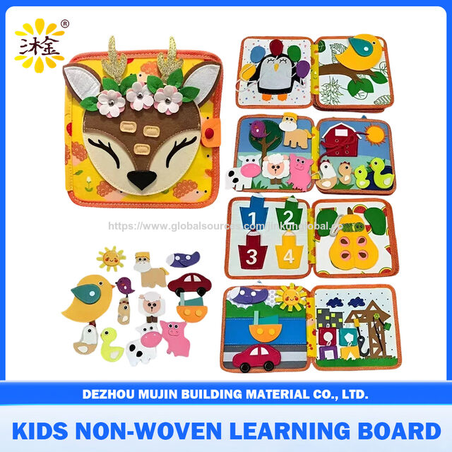OEM Frühpädagogisches Sensorisches Montessori Weiches Filz Stoff Aktivitätsbuch Umweltfreundliches Kinder-Stille-Buch Spielzeug für Lernende Baby Spielzeug for sale at factory direct price