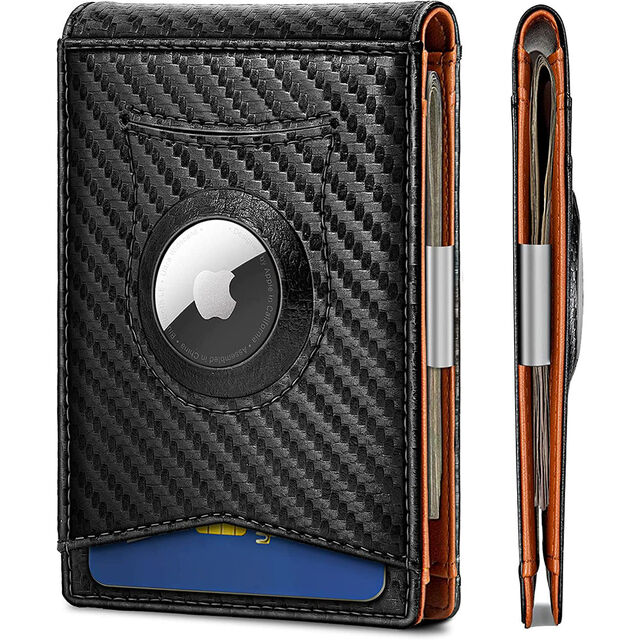 Cartera con Clip para Billetes para Hombre compatible con Airtag Modelo X06902