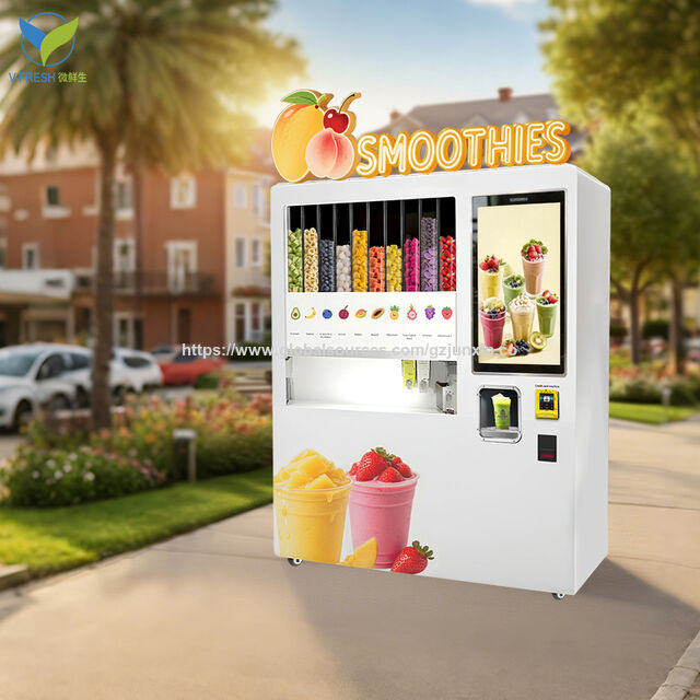 Eco-friendly Commercial Smoothie Vending Machine Automatic One-Click Cleaning Multifunction Stainless Steel 304 Grade