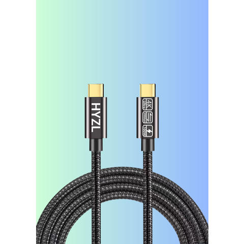 Heiß verkaufter USB3.2 Datenkabel Type-C Dual Head 100W Schnellladung HD 4K geflochtener Kabelkörper langlebiger
