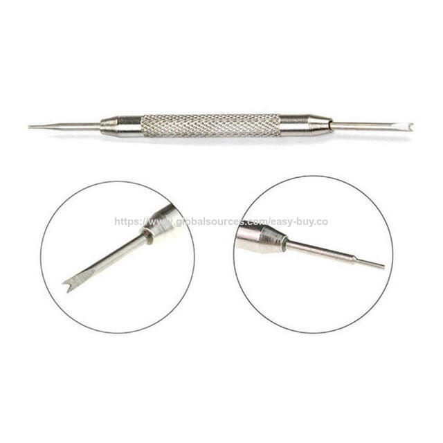 Herramientas para relojeros Keepwin Kit de reparación de removedor de eslabones de reloj de doble cabeza de acero inoxidable Herramienta de barra de resorte Kit de reparación para relojeros for sale at factory direct price