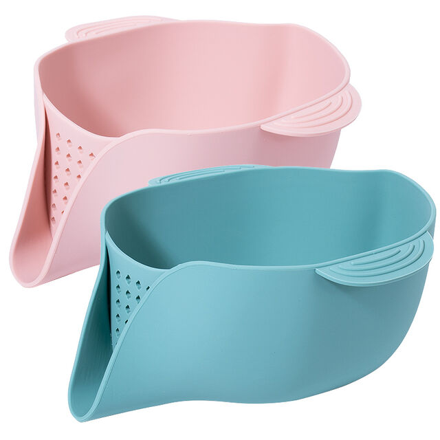 Multifunctional Silicone Kitchen Storage Gadget Fruit and Vegetable Drain Basket with Washing Filter Food Strainers Colanders for sale at factory direct price