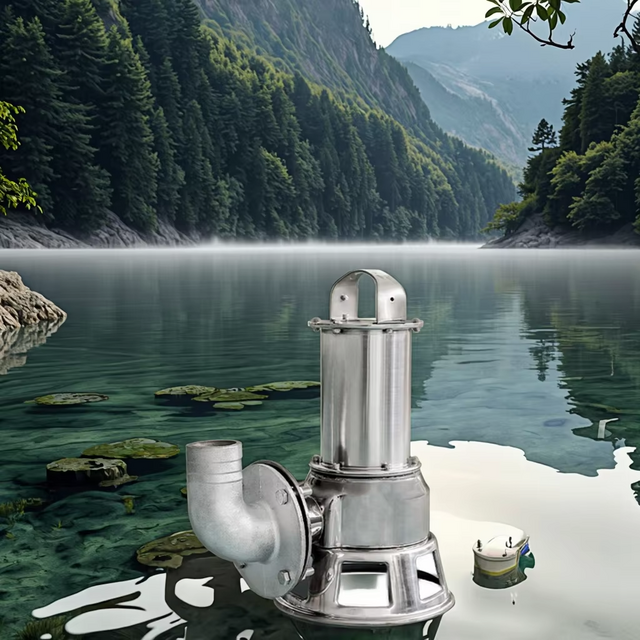 Pompe à eaux usées haute pression 3 pouces 5,5 kilowatts 380V Moteur en fonte Débit 65 m³/h OEM pour l'aquaculture et l'irrigation agricole