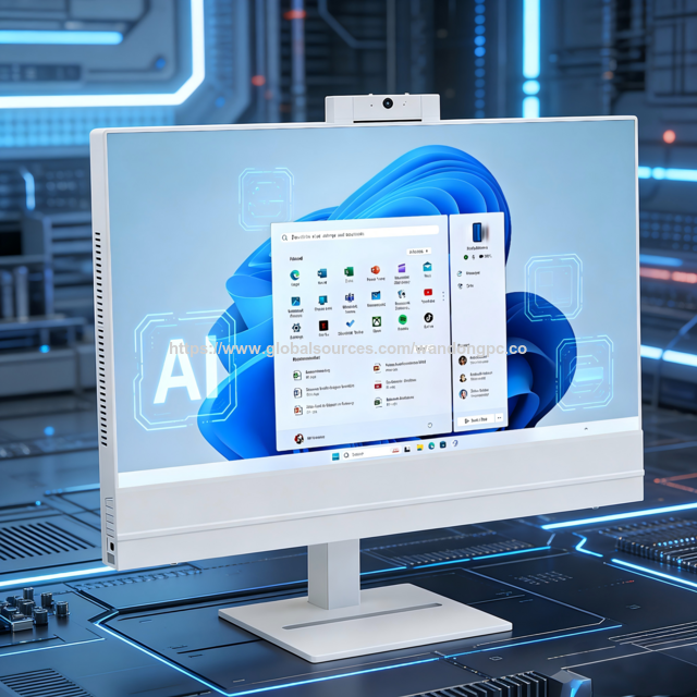PC Tout-en-Un Tactile avec Processeur Core i3/i5/i7, Conception d'Ordinateur de Bureau Gamer Tout-en-Un