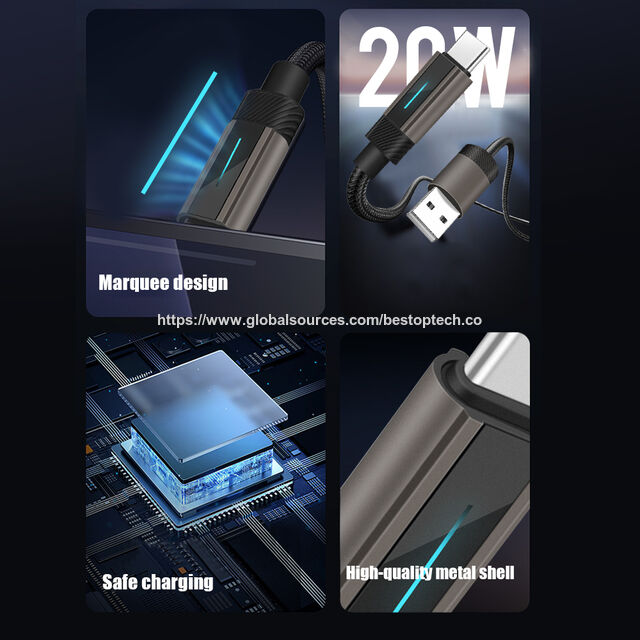 شاحن هاتف بالجملة، كابل بيانات عالي السرعة للشحن السريع مع ضوء LED للهواتف الذكية for sale at factory direct price