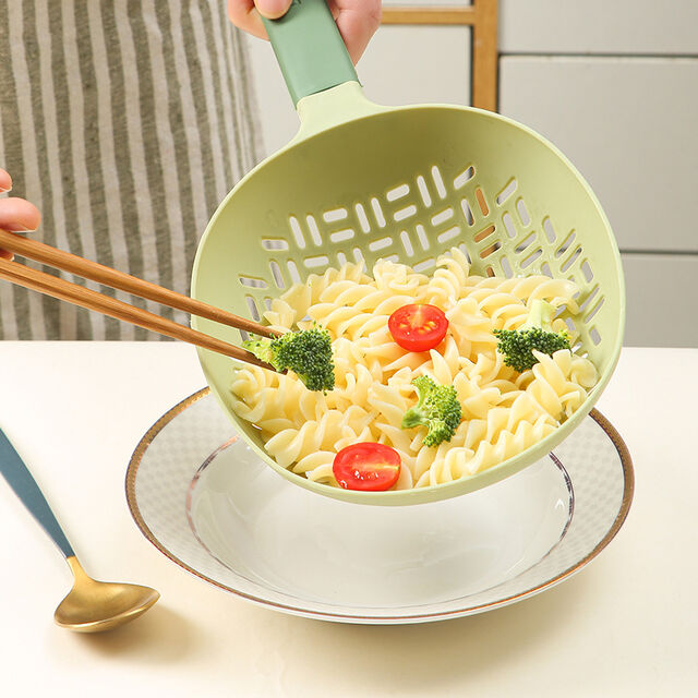 Cuchara para Fideos de Cocina, Colador de Empanadillas, Grado Alimenticio, Resistente a Altas Temperaturas, Colador Grande de Silicona para Pasta