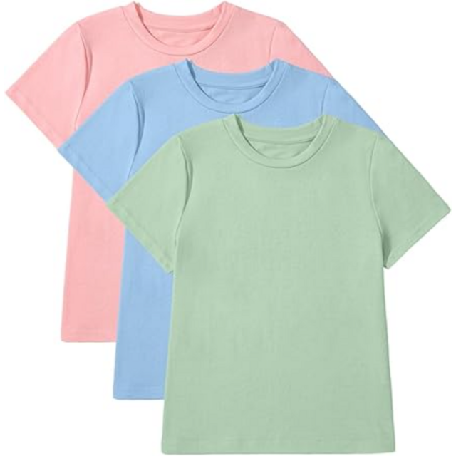 تي شيرت نسائي بأكمام قصيرة بتصميم Color Block، تي شيرت قطني كاجوال بياقة دائرية for sale at factory direct price