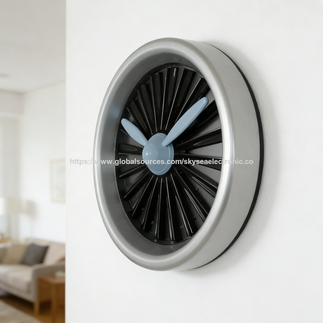 Reloj de Pared Giratorio con Engranajes Redondos en Forma de Abanico al por Mayor #HY-G079 con Diseño Creativo para Oficina, Hogar y Uso Infantil for sale at factory direct price