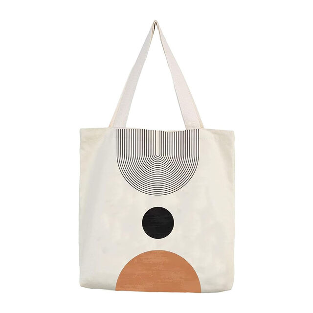 Großhandel Custom Logo Baumwoll-Canvas-Tasche Personalisierte Einfache Einkaufstasche Offener Verschluss für Sommer Sublimation Blanko-Tragetasche