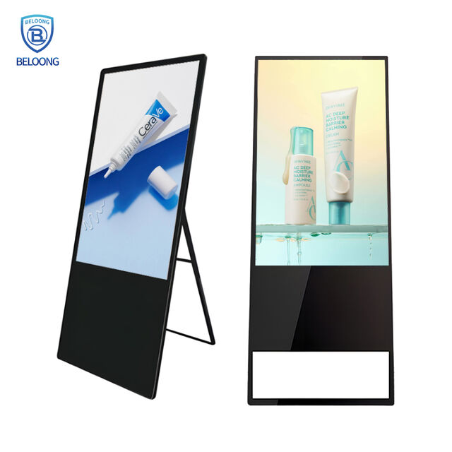 32 Inch Touch Screen Floor Stand Lcd Display Indoor Portable Digital ...