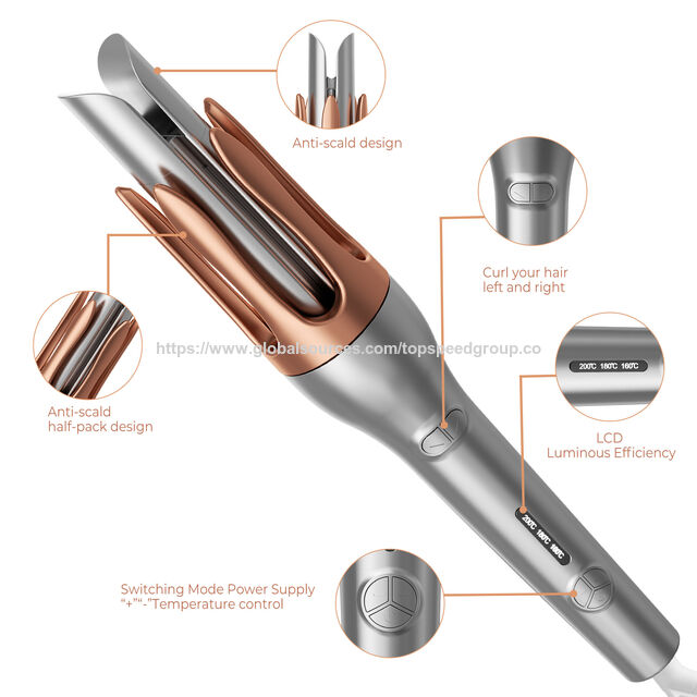 Plancha rizadora automática de 32 mm en oferta, ondas grandes de larga duración, rizador giratorio eléctrico para el cuidado del cabello sin daños, con ondas de agua for sale at factory direct price