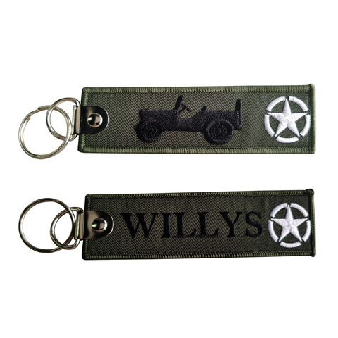 Llavero Personalizable de Doble Cara con Bordado y Etiqueta de Equipaje con Diseño Tejido Jacquard for sale at factory direct price