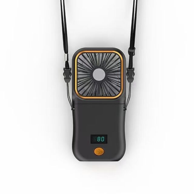 Portable Usb Electric Fan Handheld Display Quick Charging Folding Neck ...