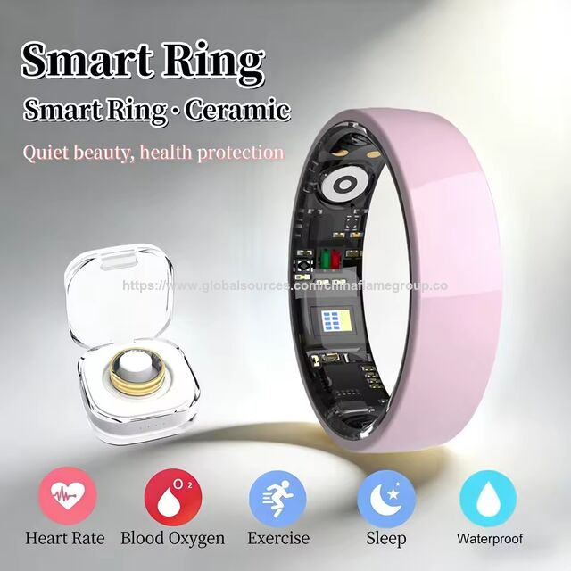 Fashion BT Smart Ring for Men Couples IOS Android App Control Remote Fitness Health Tracker Ceramic Ring Couple Ring Gift for sale at factory direct price