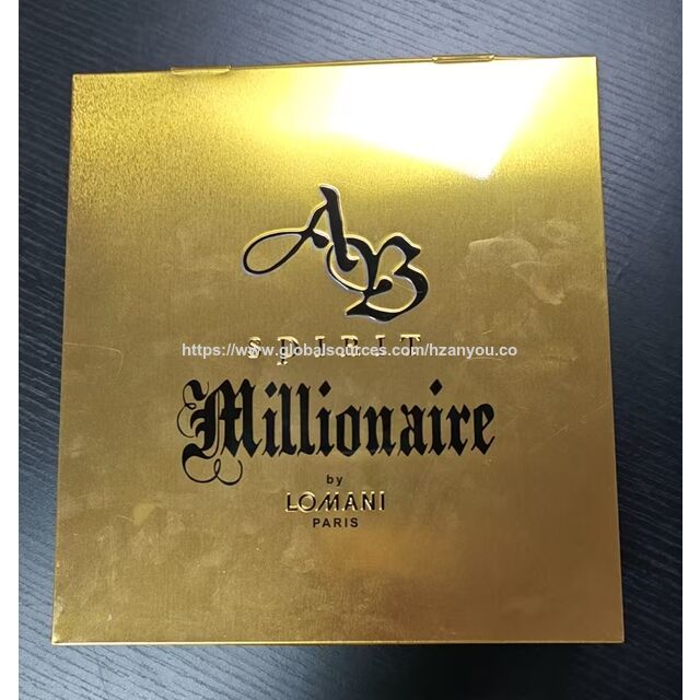 Hochwertige goldene Blechgeschenkbox für Luxusduft