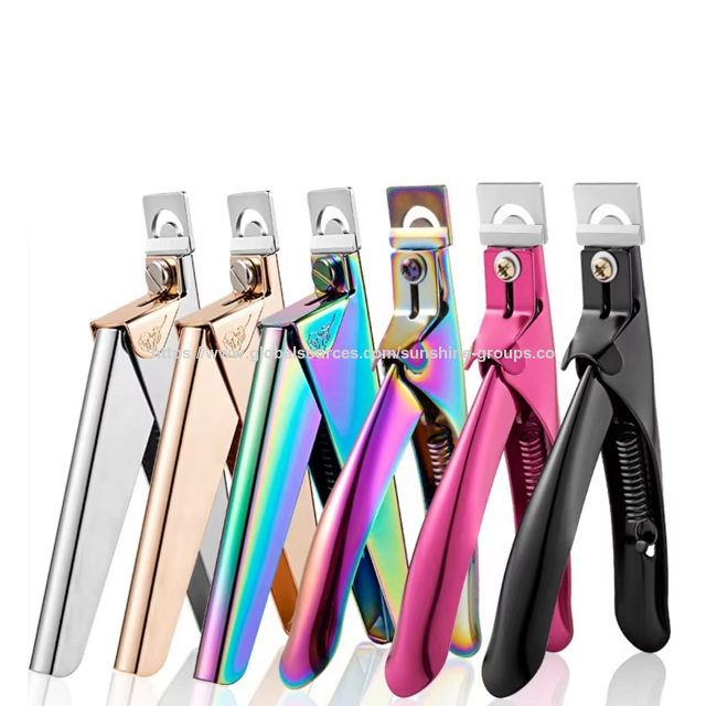 Salon Logo Personnalisé - Couteau à Ongles Postiches en Acier Inoxydable Premium Coupe-Bordure d'Ongles Coloré Ensemble Manucure & Pédicure for sale at factory direct price