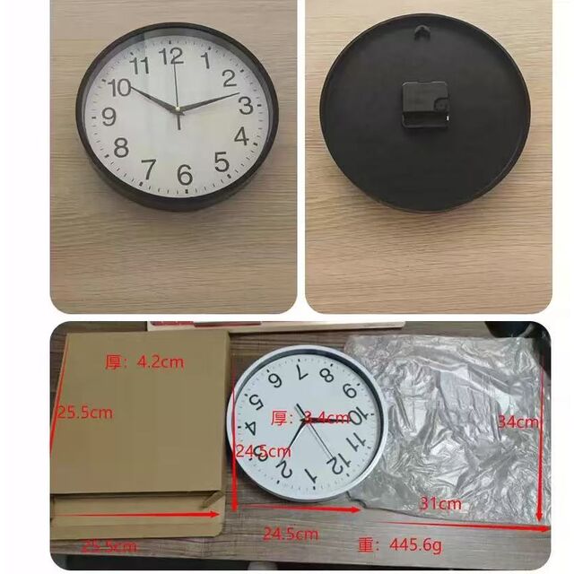 Hochwertige Werbe-Wanduhr, modernes minimalistisches Design, schwarze Farbe für Zuhause, Büro, Wohnzimmer und Corporate Branding